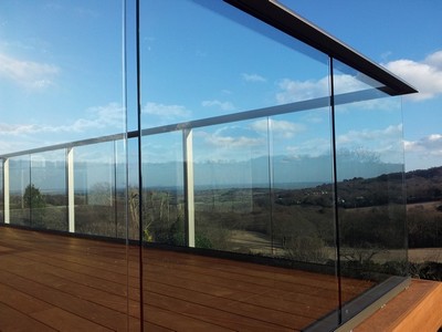 steel and glass balcony system